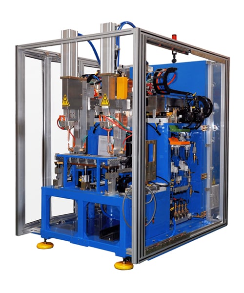 Двухголовочный точечный сварочный аппарат MFDC для автомобильной стойки B/C 110 kVA